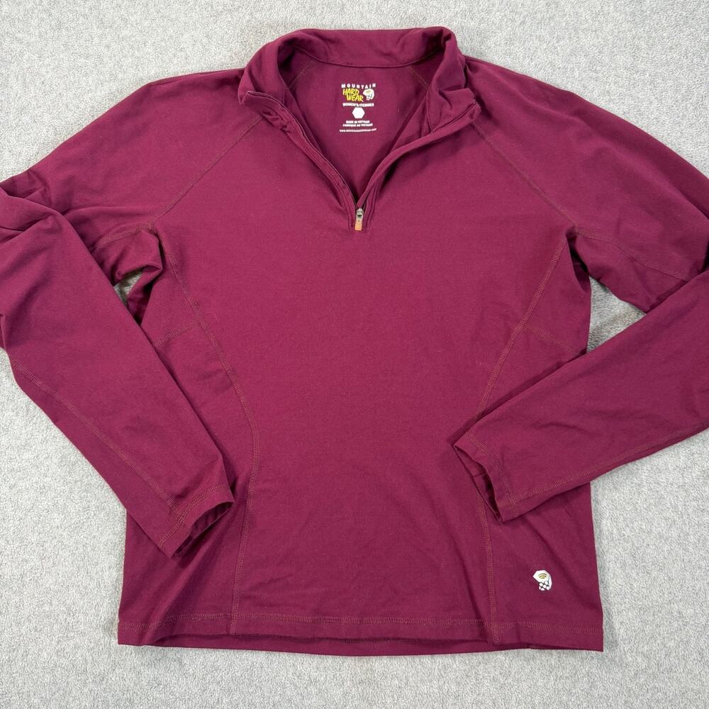 Mountain Hardwear Butter Zippity Quarter Zip Pullover Women's Medium Burgundy